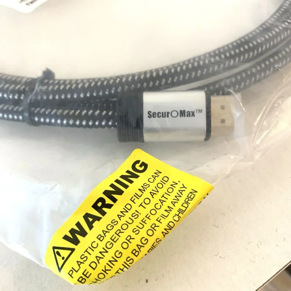 SecurOMax HDMI Cable 10ft – Gold Plated – High‑Speed for PS3/PS4, PC, New Sealed